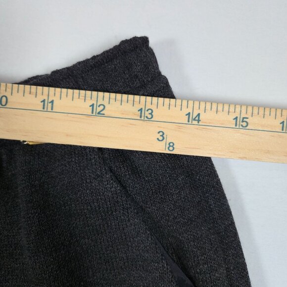 St. John Sport Essentials Wool Knit Pants Size Small Charcoal Gray Elastic Waist - Picture 2 of 9